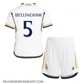 Koszulka piłkarska Real Madrid Jude Bellingham #5 Strój Domowy dla dzieci 2023-24 tanio Krótki Rękaw (+ Krótkie spodenki)